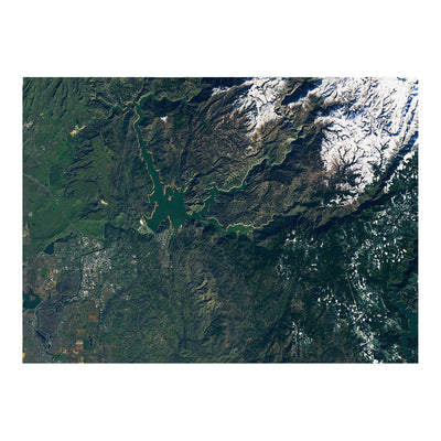 Landsat Image of Replenished Lake Oroville, California Jigsaw Puzzle