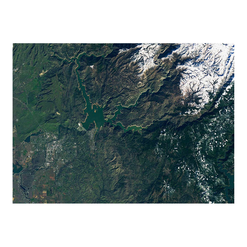 Landsat Image of Replenished Lake Oroville, California Jigsaw Puzzle