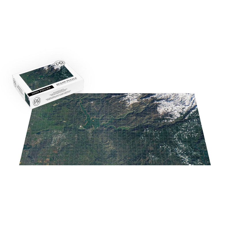 Landsat Image of Replenished Lake Oroville, California Jigsaw Puzzle