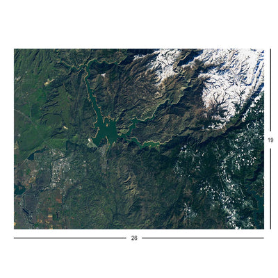 Landsat Image of Replenished Lake Oroville, California Jigsaw Puzzle