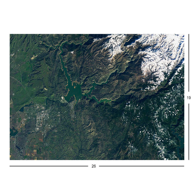 Landsat Image of Replenished Lake Oroville, California Jigsaw Puzzle