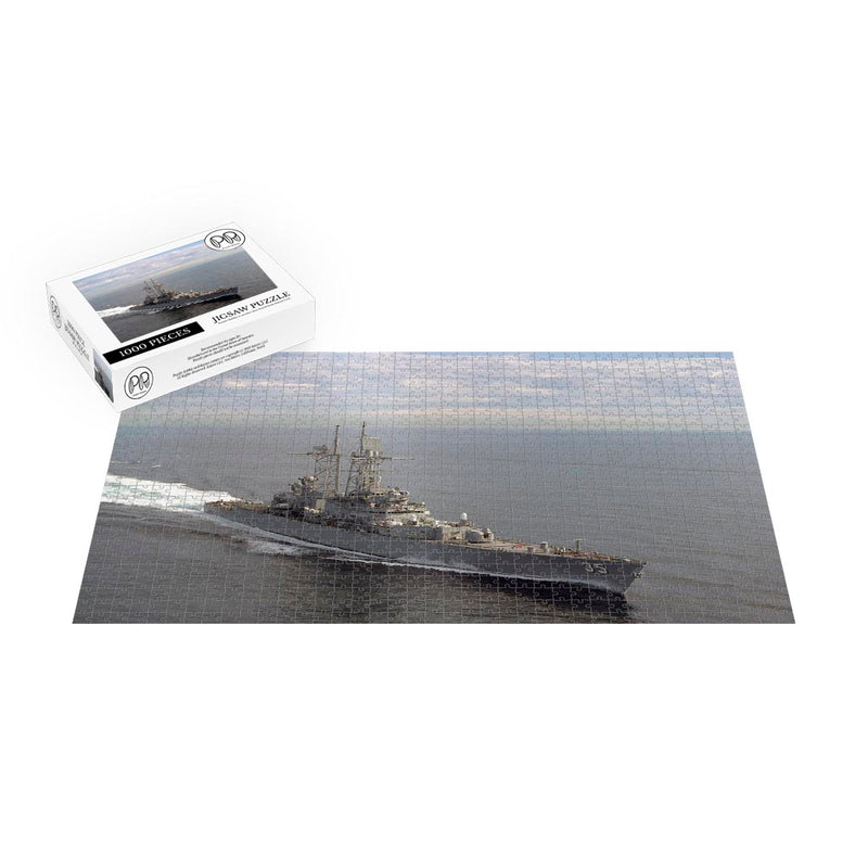 Nuclear-powered Guided Missile Cruiser USS Truxton (CGN-35) Underway Off San Diego Jigsaw Puzzle