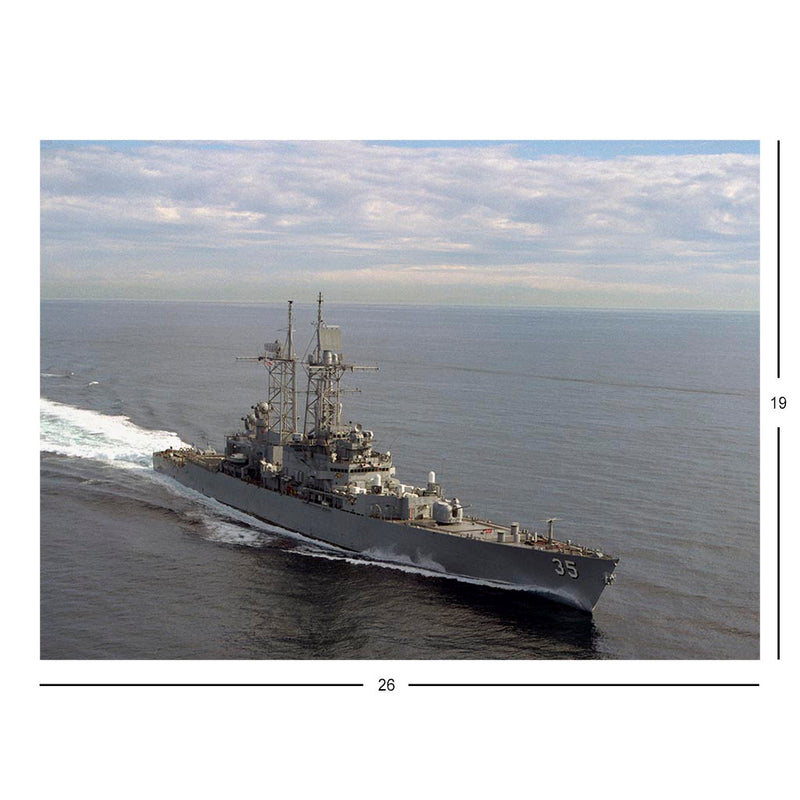 Nuclear-powered Guided Missile Cruiser USS Truxton (CGN-35) Underway Off San Diego Jigsaw Puzzle