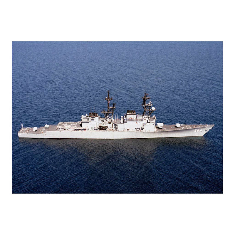 An Elevated Starboard Beam View Of Destroyer USS Paul Foster (DD 964) Jigsaw Puzzle