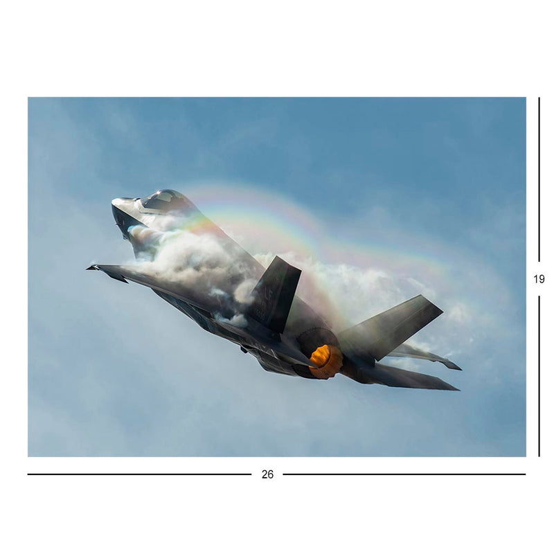 F-35 Heritage Flight Team performs in Bell Fort Worth Alliance Air Show Jigsaw Puzzle