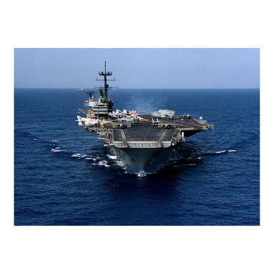 Elevated Bow View of Aircraft Carrier USS Saratoga (CV 60) Underway Jigsaw Puzzle