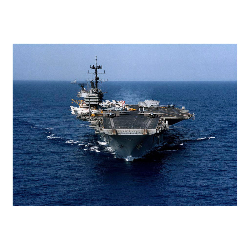 Elevated Bow View of Aircraft Carrier USS Saratoga (CV 60) Underway Jigsaw Puzzle