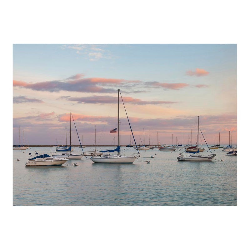 An Autumn Dawn At Monroe Harbor, Chicago, IL Jigsaw Puzzle