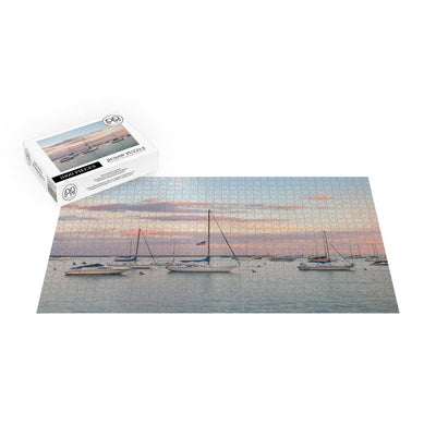 An Autumn Dawn At Monroe Harbor, Chicago, IL Jigsaw Puzzle