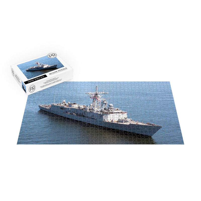 Guided-missile Frigate USS Ford (FFG 54) transits Puget Sound Jigsaw Puzzle