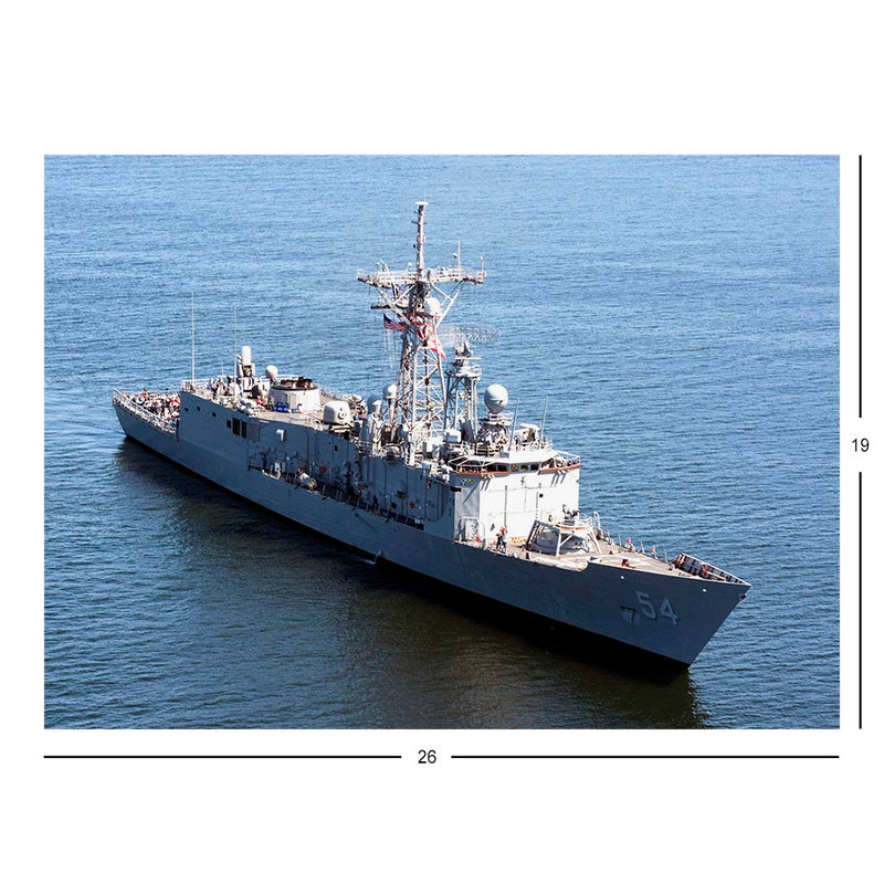 Guided-missile Frigate USS Ford (FFG 54) transits Puget Sound Jigsaw Puzzle