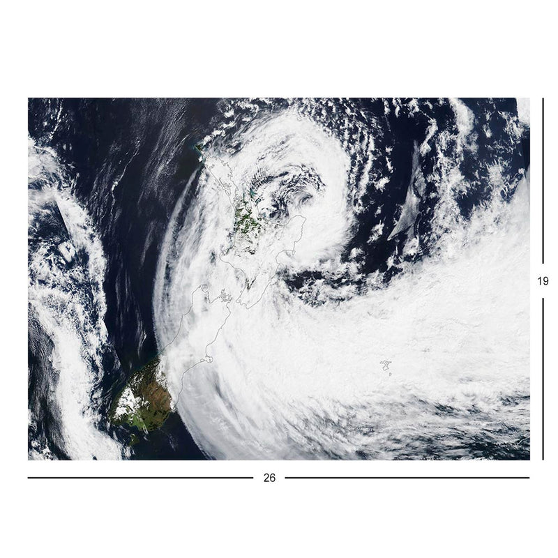Suomi NPP Satellite Image of Cyclone Gabrielle Over New Zealand Jigsaw Puzzle