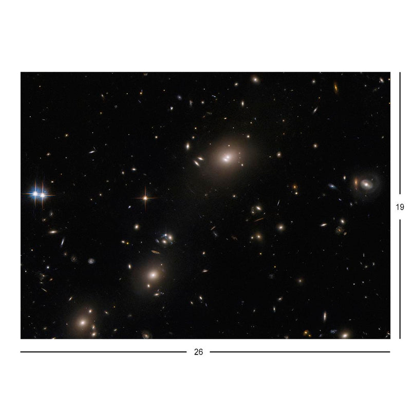 Hubble Telescope Image Of Elliptical Galaxies In Constellation Pictor Jigsaw Puzzle