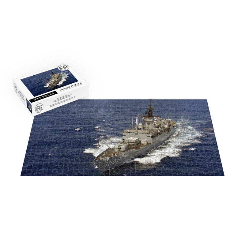 Frigate USS Knox (FF 1052) Underway Off The Coast Of Luzon Jigsaw Puzzle