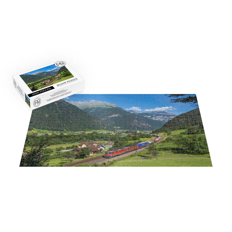 Electric Locomotives, Erstfeld, Switzerland Jigsaw Puzzle