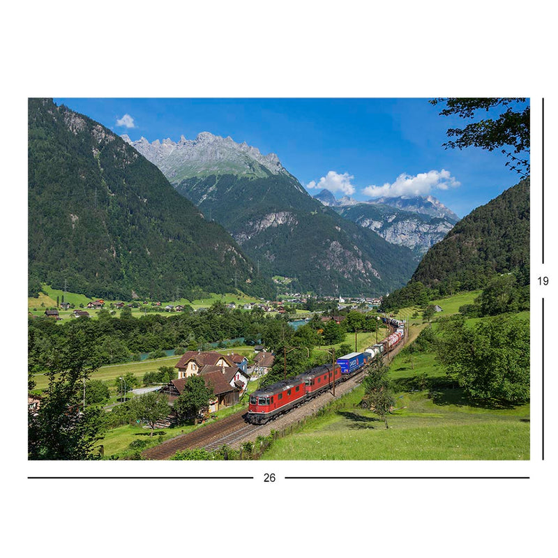 Electric Locomotives, Erstfeld, Switzerland Jigsaw Puzzle