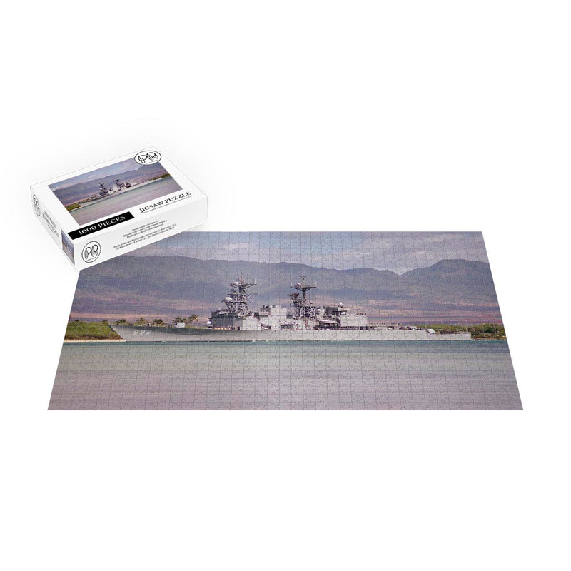 Destroyer USS Fletcher (DD 992) Departing The Pearl Harbor Jigsaw Puzzle