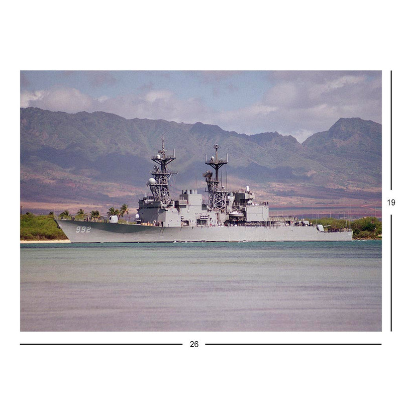 Destroyer USS Fletcher (DD 992) Departing The Pearl Harbor Jigsaw Puzzle