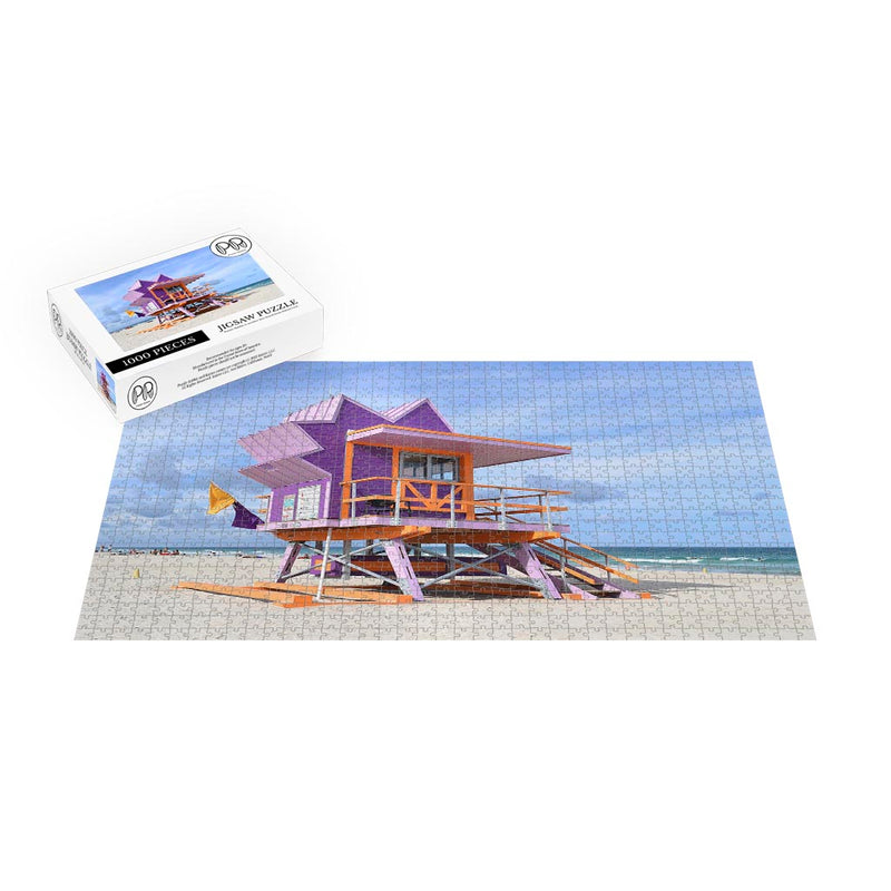 Lifeguard Stand, South Beach, Florid Jigsaw Puzzle