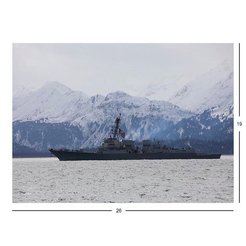 Guided-missile Destroyer USS Momsen (DDG 92) Visits Homer, AK Jigsaw Puzzle