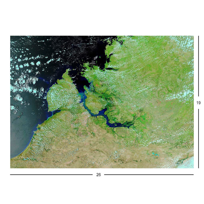 Landsat View of Sand Dunes in Namibia Jigsaw Puzzle