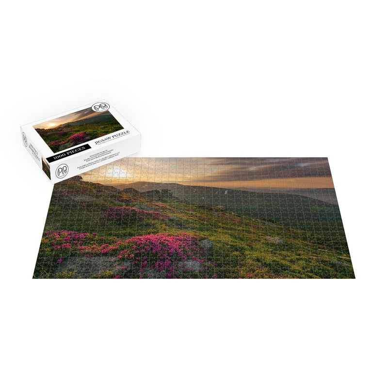 Rhododendron flowers in the Carpathian Mountains, Ukraine Jigsaw Puzzle