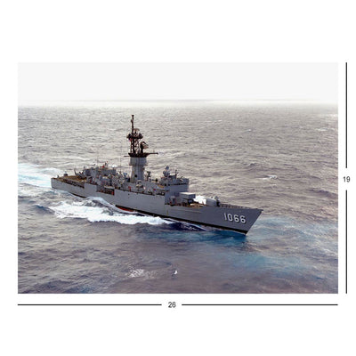 Aerial View Of Frigate USS Marvin Shields (FF 1066) Underway Jigsaw Puzzle