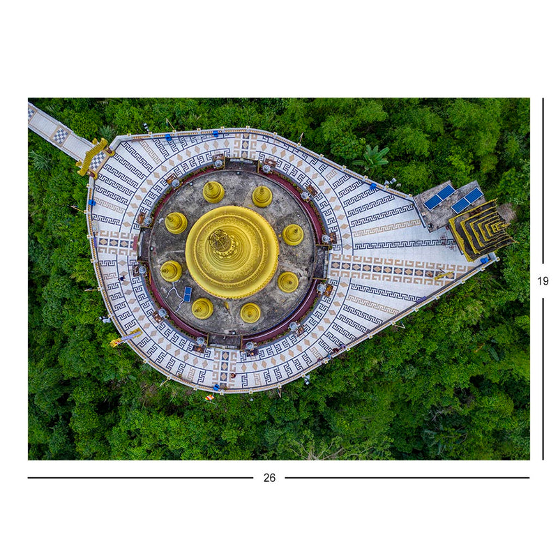 Aerial view of Buddha Dhatu Jadi, Bandarban, Bangladesh Jigsaw Puzzle