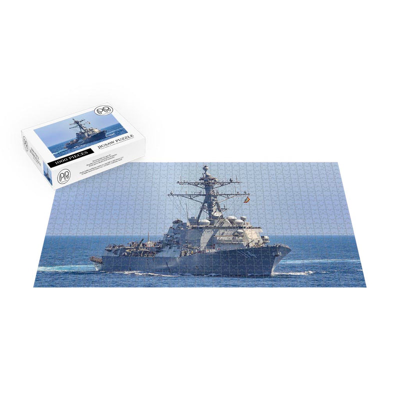 Guided-missile Destroyer USS Ralph Johnson (DDG 114) Transits The Sea of Japan Jigsaw Puzzle