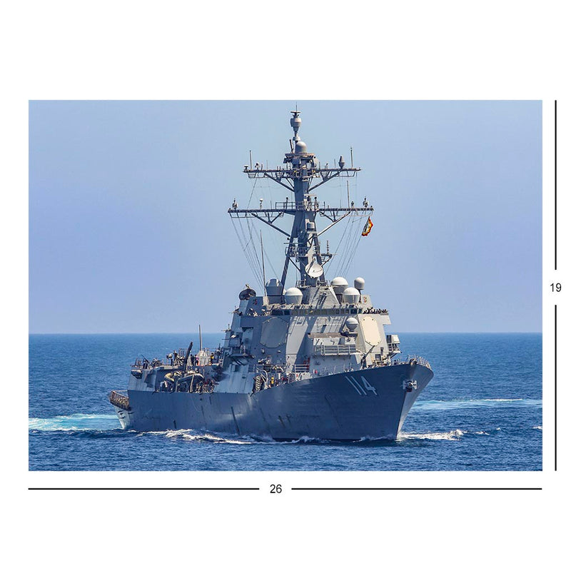 Guided-missile Destroyer USS Ralph Johnson (DDG 114) Transits The Sea of Japan Jigsaw Puzzle