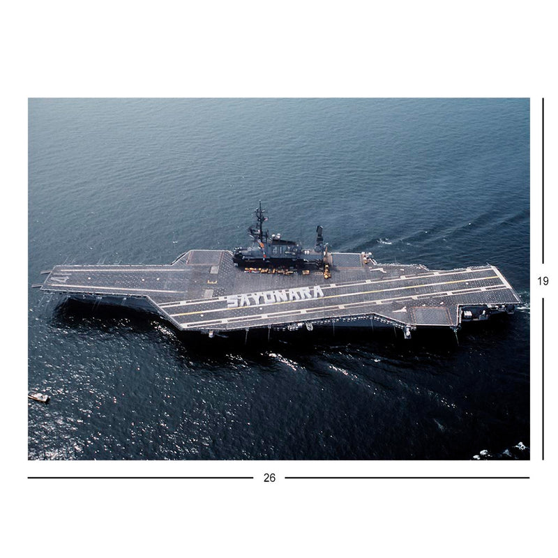 Aircraft carrier USS Midway (CV 41) Heads Out To Sea From Yokosuka, Japan Jigsaw Puzzle