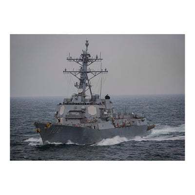 Guided-missle Destroyer USS Wayne E. Meyer (DDG 108) Steams in Formation Jigsaw Puzzle