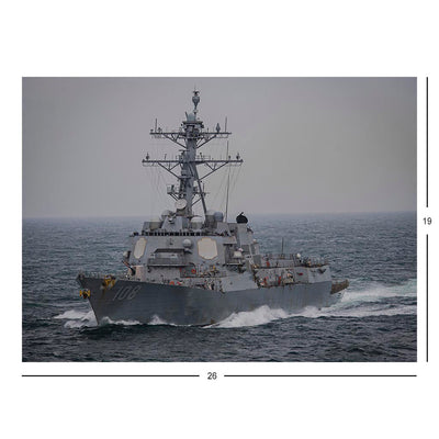 Guided-missle Destroyer USS Wayne E. Meyer (DDG 108) Steams in Formation Jigsaw Puzzle