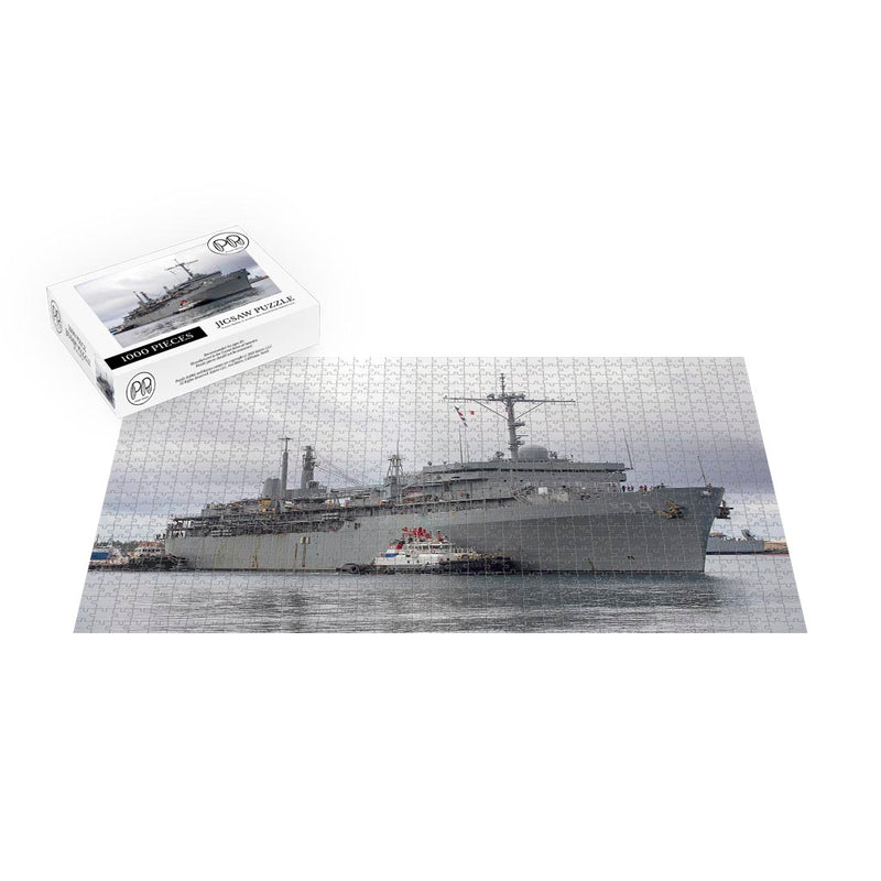 USS Emory S. Land (AS 39) in Apra Harbor, Guam Jigsaw Puzzle