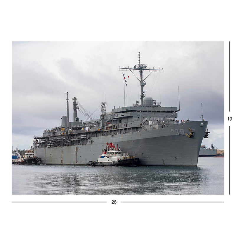 USS Emory S. Land (AS 39) in Apra Harbor, Guam Jigsaw Puzzle