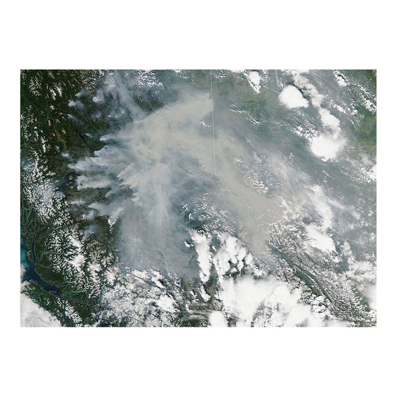 Aqua Satellite Image of Fires Raging in British Columbia Jigsaw Puzzle