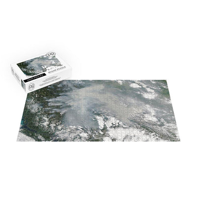 Aqua Satellite Image of Fires Raging in British Columbia Jigsaw Puzzle