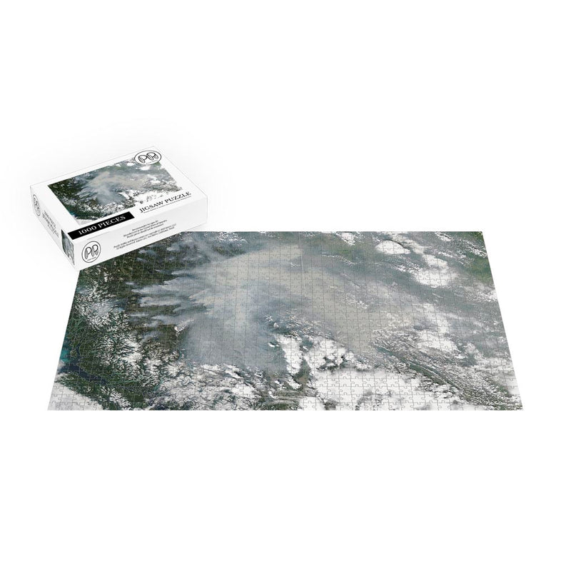 Aqua Satellite Image of Fires Raging in British Columbia Jigsaw Puzzle