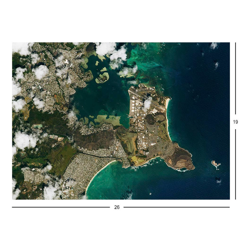 ISS Photograph of Mokapu Peninsula, Oahu, Hawaii Jigsaw Puzzle