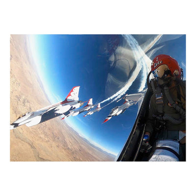 The Thunderbirds Winter Practice at Spaceport America, New Mexico Jigsaw Puzzle