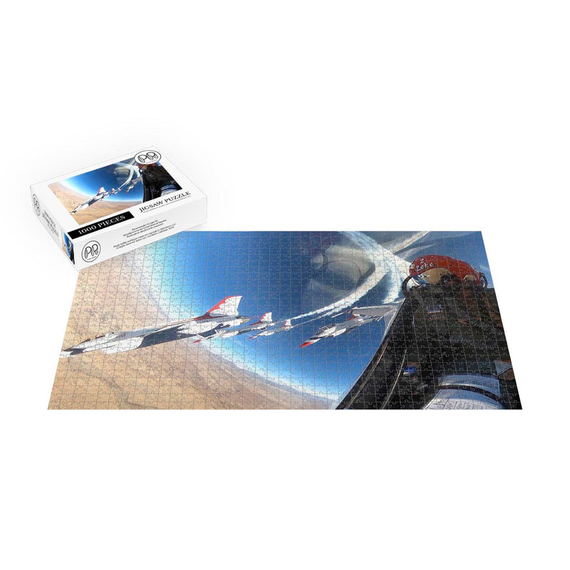 The Thunderbirds Winter Practice at Spaceport America, New Mexico Jigsaw Puzzle