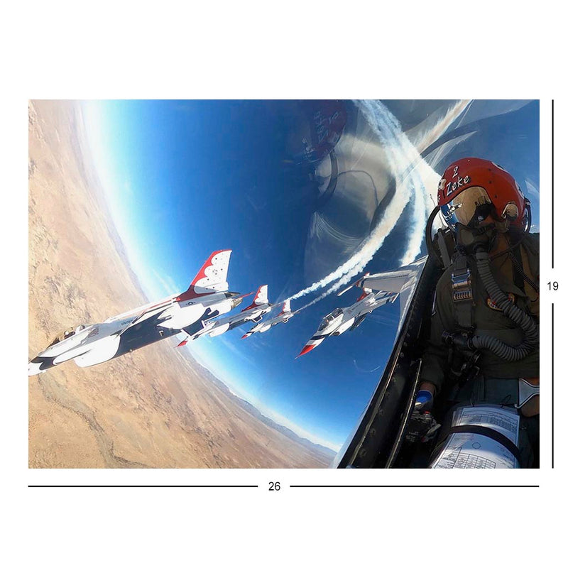 The Thunderbirds Winter Practice at Spaceport America, New Mexico Jigsaw Puzzle