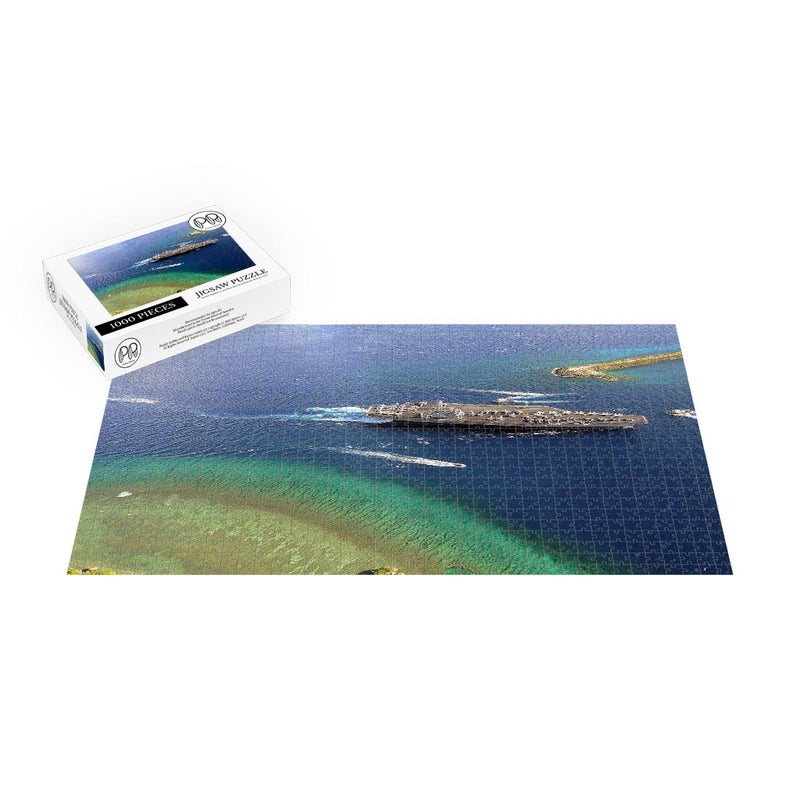 Aircraft Carrier USS Ronald Reagan (CVN 76) Visits Guam for a Port Call After Typhoon Jigsaw Puzzle