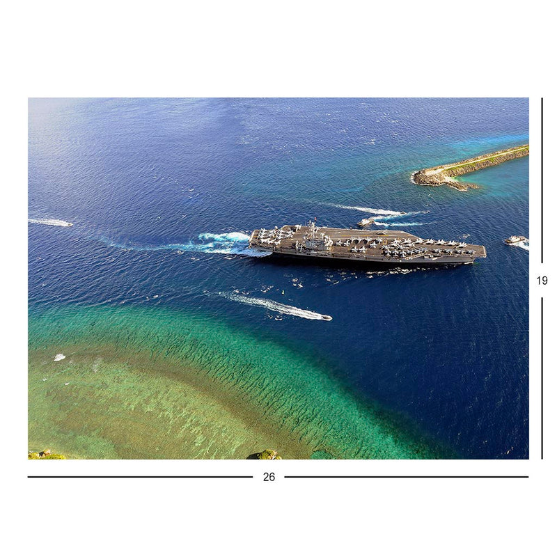 Aircraft Carrier USS Ronald Reagan (CVN 76) Visits Guam for a Port Call After Typhoon Jigsaw Puzzle