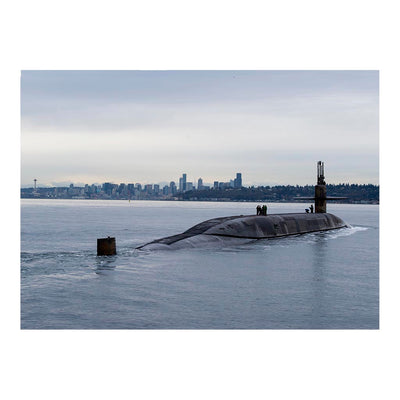 The Ohio-class Submarine USS Louisiana (SSBN 743) transits Puget Sound, Seattle, WA Jigsaw Puzzle