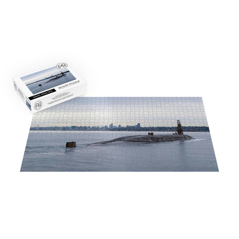 The Ohio-class Submarine USS Louisiana (SSBN 743) transits Puget Sound, Seattle, WA Jigsaw Puzzle