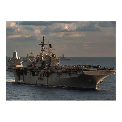 Amphibious Assualt Ship USS Bataan (LHD 5) Sails In the Mediterranean Sea Jigsaw Puzzle