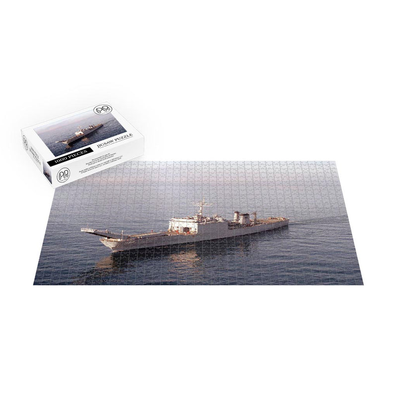 Tank Landing Ship USS Bristol County (LST 1198) Underway Off Southern California Jigsaw Puzzle