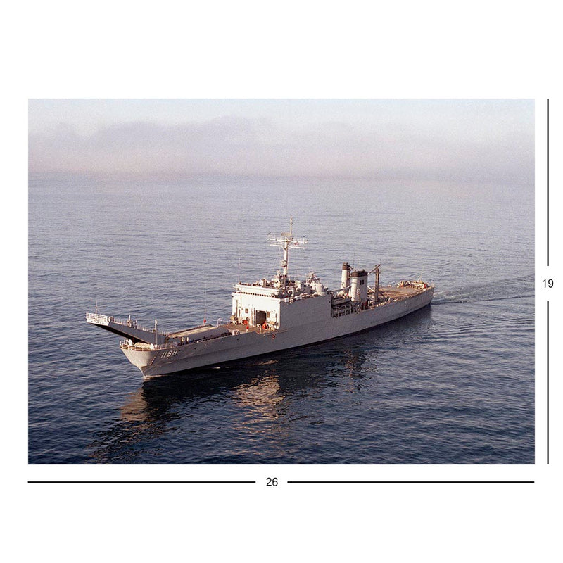Tank Landing Ship USS Bristol County (LST 1198) Underway Off Southern California Jigsaw Puzzle