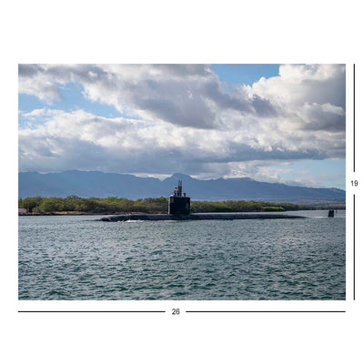 Submarine USS Columbia (SSN 771) Gets Underway From Pearl Harbor Jigsaw Puzzle